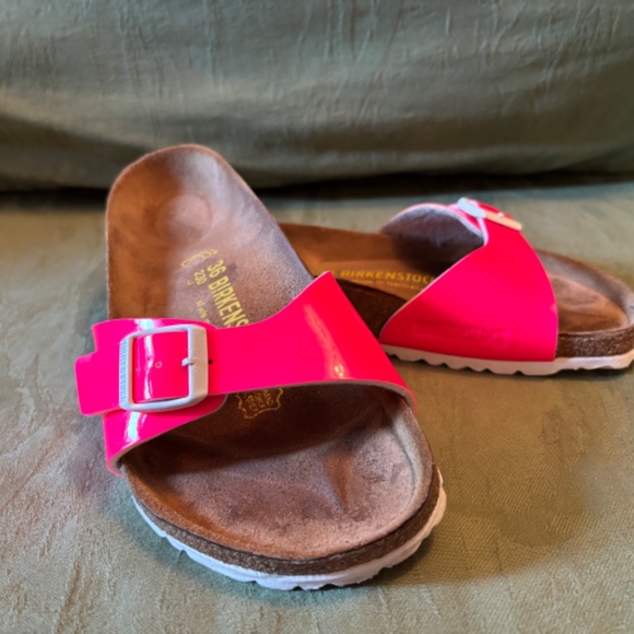 Birkenstock Women’s Vegan Madrid Neon Pink - Picture 8 of 9